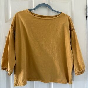 Garnet Hill Organic Embroidered Top